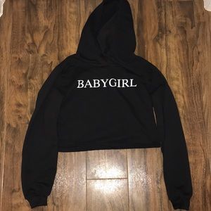 A crop top hoodie